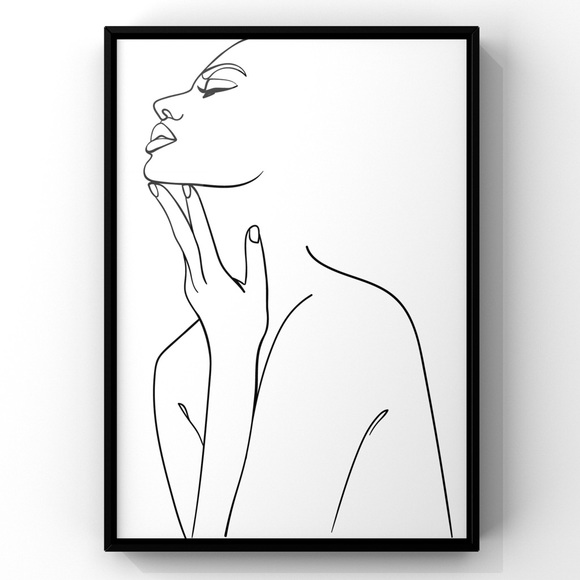 ✨NEW✨Original 8x10 Illustration Minimalist Woman Art Print Un… - Picture 1 of 3